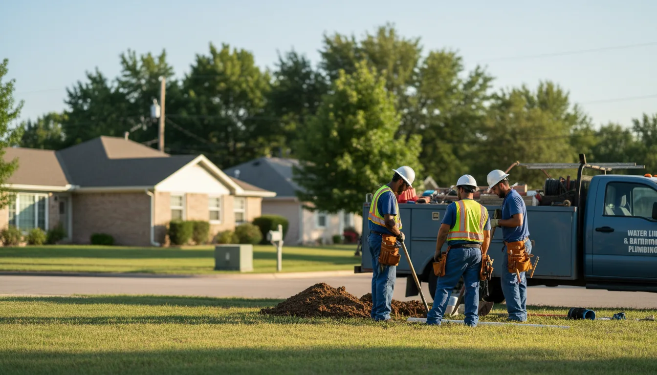Residential water line and bathroom plumbing service in Oak Grove, LA